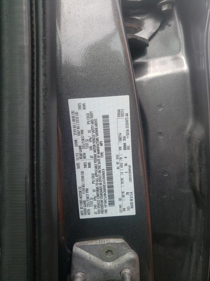 Photo 10 from auction – 2014 FORD ESCAPE SE with VIN 1FMCU9G95EUC00653