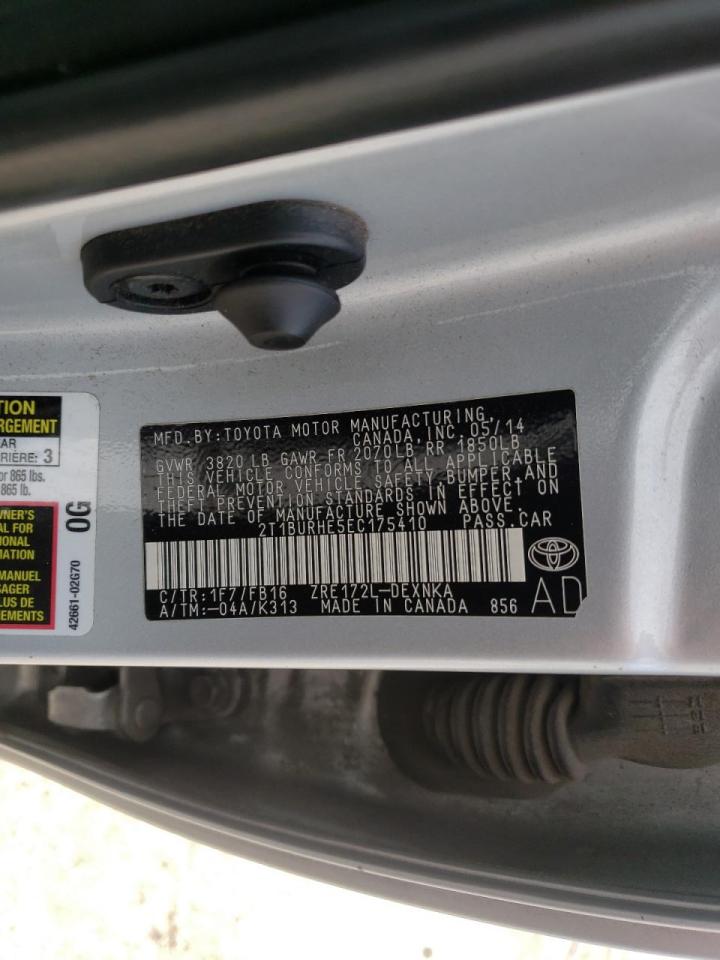 Photo 10 from auction – 2014 TOYOTA COROLLA L with VIN 2T1BURHE5EC175410