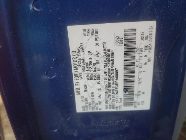 Photo 10 from auction – 2011 FORD RANGER SUP with VIN 1FTLR4FE3BPA08097
