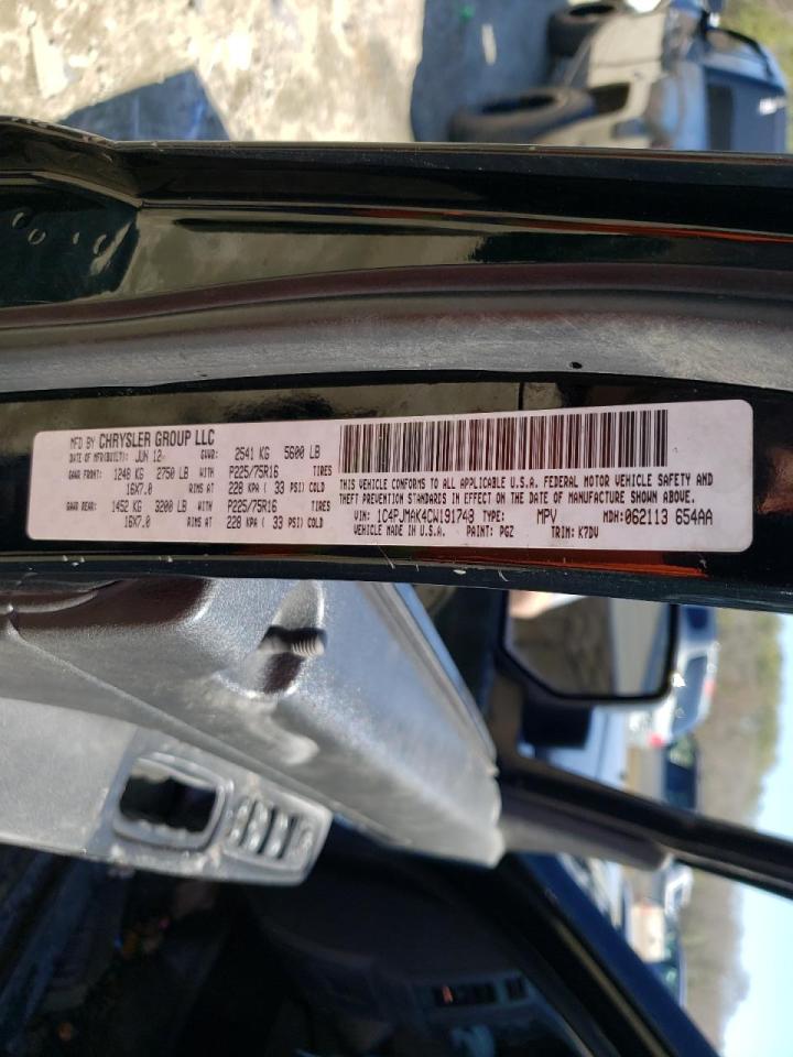 Photo 10 from auction – 2012 JEEP LIBERTY SP with VIN 1C4PJMAK4CW191748