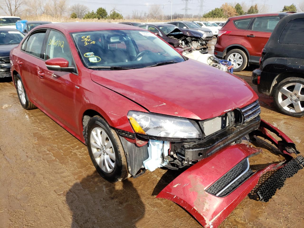 VOLKSWAGEN PASSAT S 2015 with VIN 1VWAT7A36FC026359 - Photo from auction