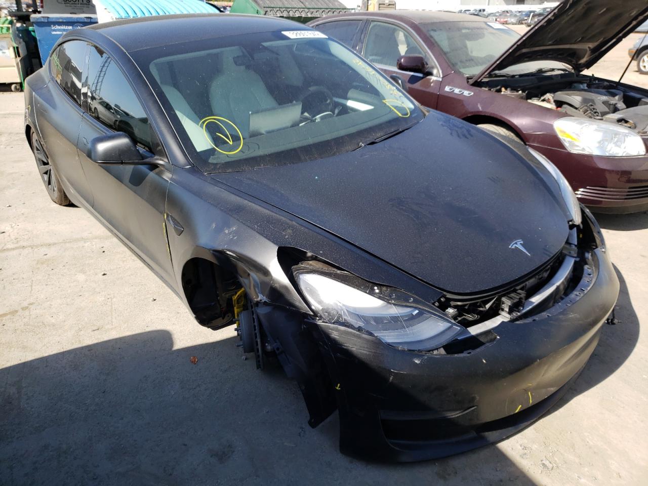 TESLA MODEL 3 2021 with VIN 5YJ3E1EB3MF015579 - Photo from auction