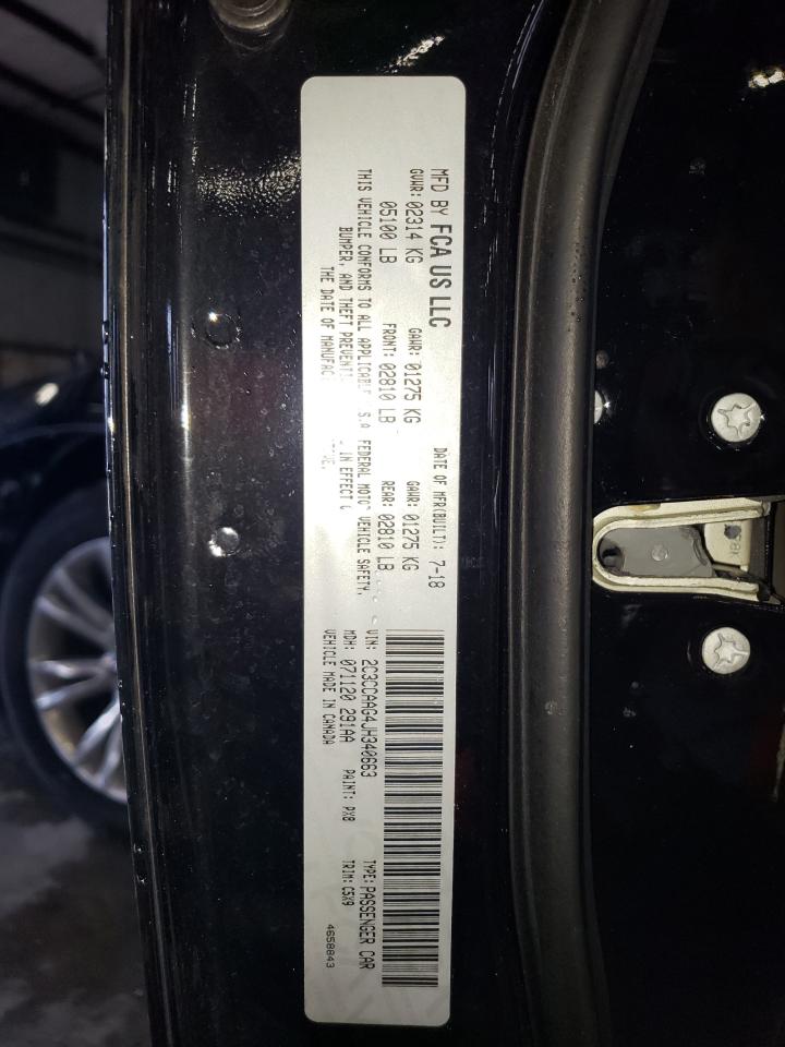 Photo 10 from auction – 2018 CHRYSLER 300 TOURIN with VIN 2C3CCAAG4JH340663