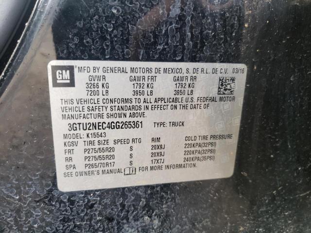 Photo 10 from auction – 2016 GMC SIERRA K15 with VIN 3GTU2NEC4GG265361