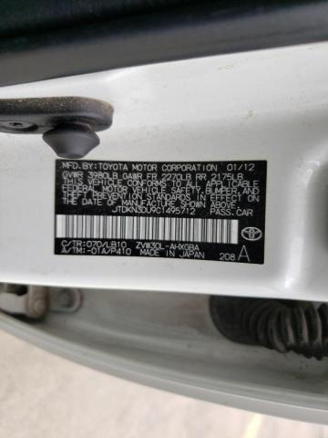 Zdjęcie 10 z aukcji – 2012 TOYOTA PRIUS z VIN JTDKN3DU9C1495712