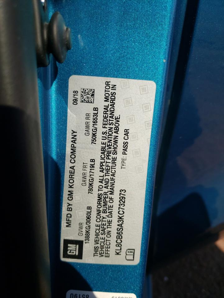 صورة رقم 10 من المزاد - 2019 CHEVROLET SPARK LS مع VIN KL8CB6SA3KC732973