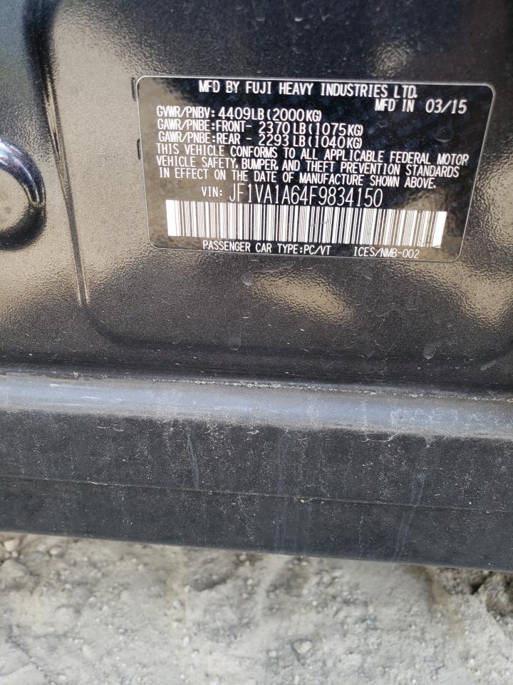 Photo 10 from auction – 2015 SUBARU WRX with VIN JF1VA1A64F9834150