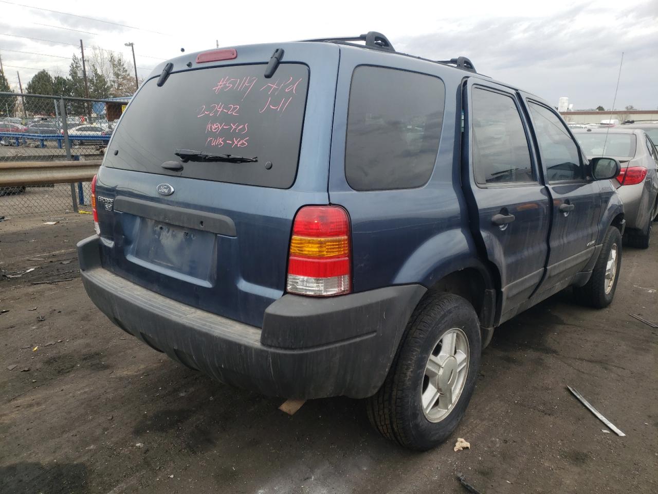 Photo 4 from auction – 2001 FORD ESCAPE XLT with VIN 1FMYU04B81KE99103
