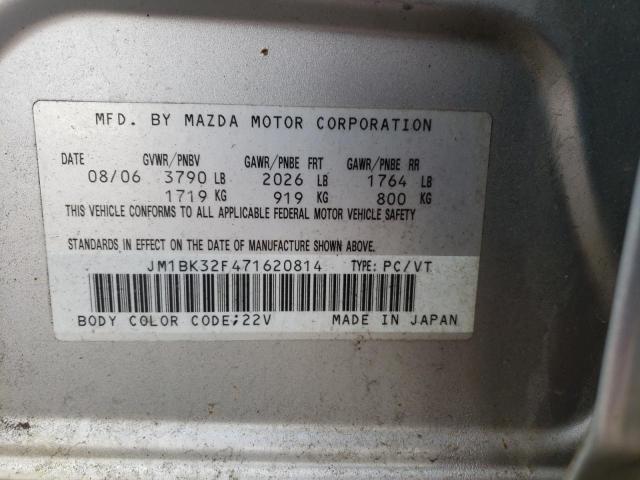 Photo 10 from auction – 2007 MAZDA 3 I with VIN JM1BK32F471620814