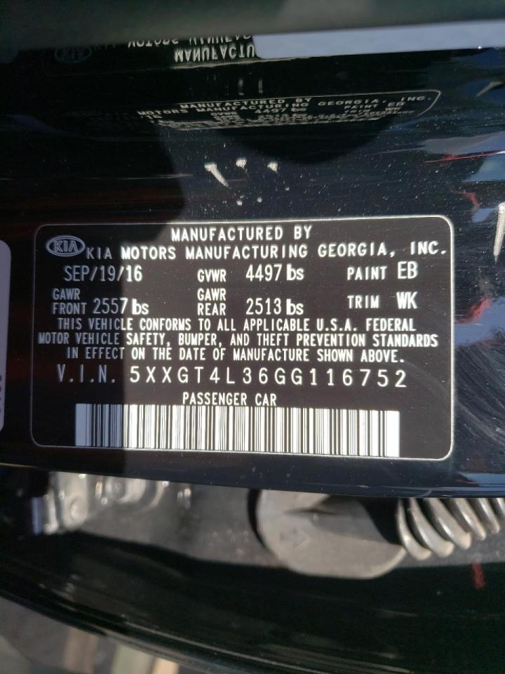 Photo 10 from auction – 2016 KIA OPTIMA LX with VIN 5XXGT4L36GG116752