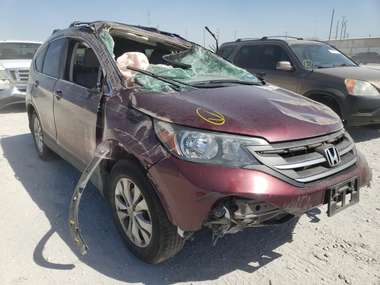 HONDA CR-V EXL 2014 with VIN 5J6RM3H72EL002007 - Photo from auction