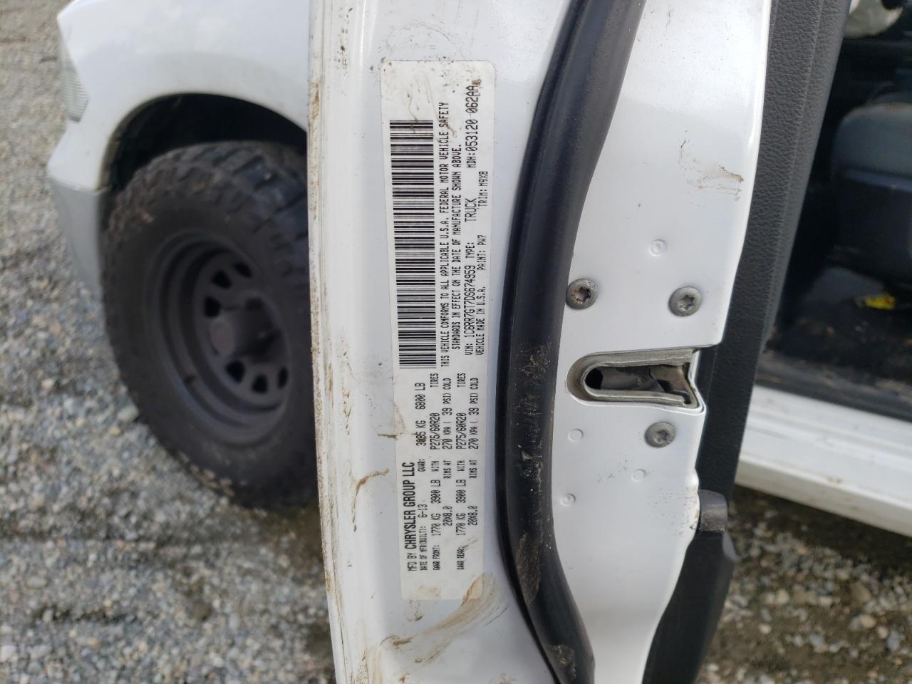 Photo 10 from auction – 2013 RAM 1500 SLT with VIN 1C6RR7GT7DS674959