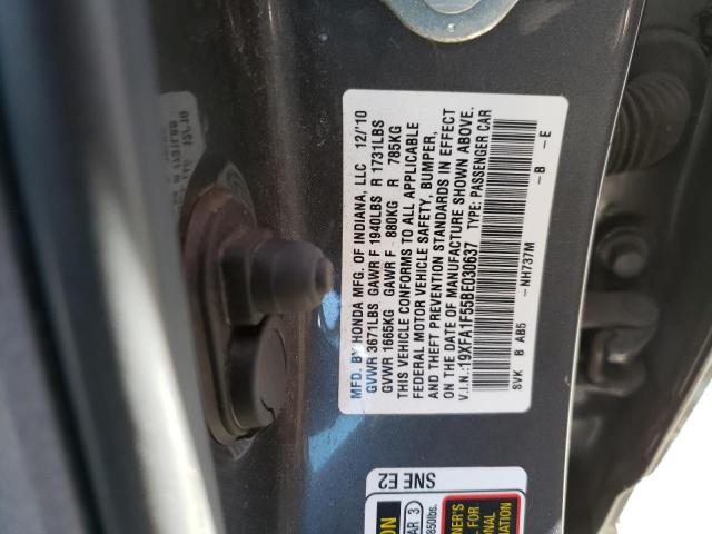 Photo 10 from auction – 2011 HONDA CIVIC LX with VIN 19XFA1F55BE030637