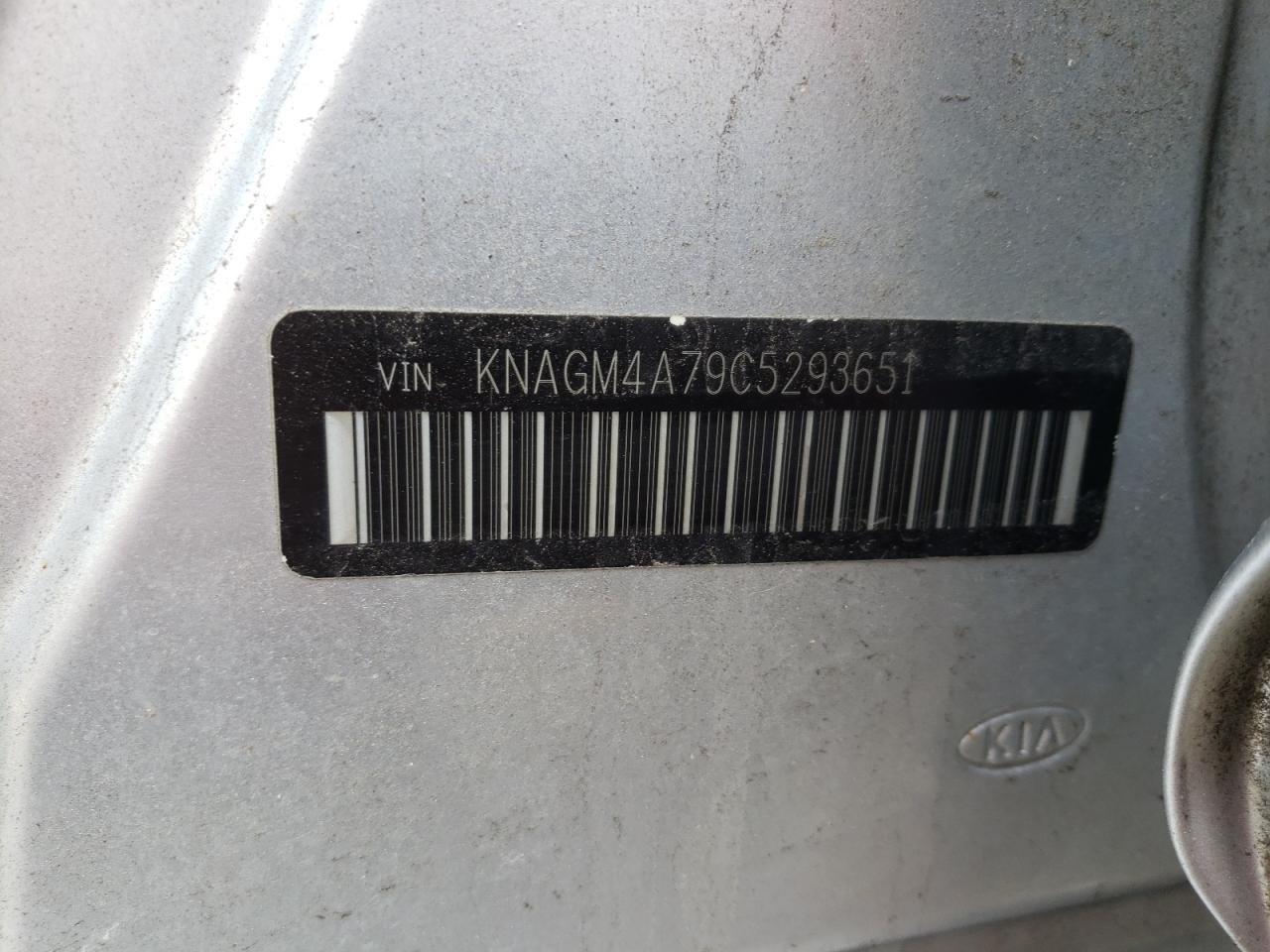 Photo 10 from auction – 2012 KIA OPTIMA LX with VIN KNAGM4A79C5293651