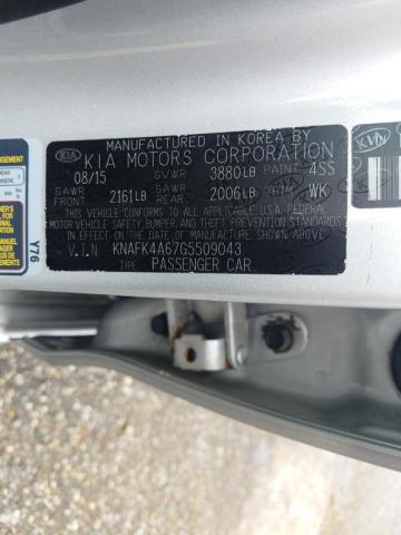 Photo 10 from auction – 2016 KIA FORTE LX with VIN KNAFK4A67G5509043