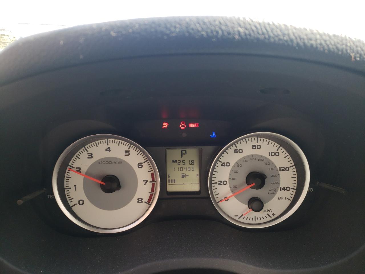 Photo 8 from auction – 2012 SUBARU IMPREZA SP with VIN JF1GPAL67CH225494