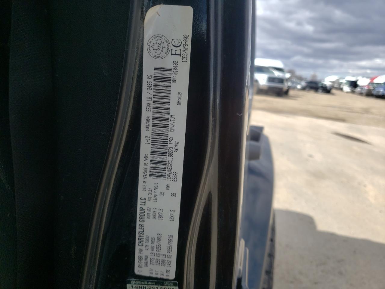Photo 10 from auction – 2012 JEEP WRANGLER U with VIN 1C4HJWEG2CL188273