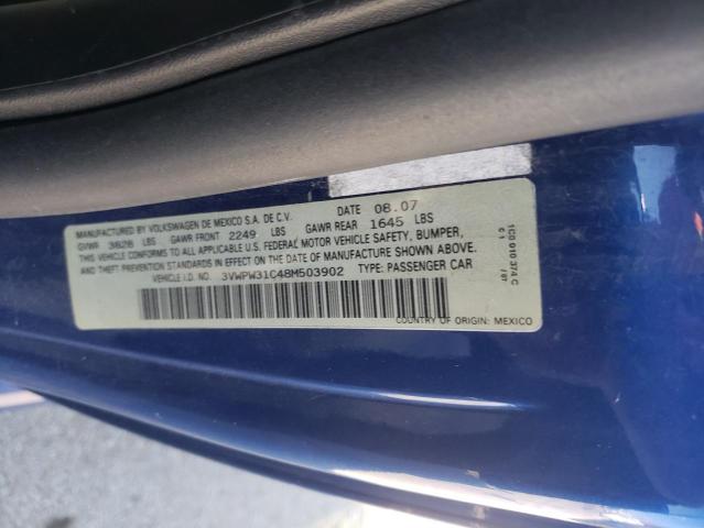 Photo 10 from auction – 2008 VOLKSWAGEN NEW BEETLE with VIN 3VWPW31C48M503902