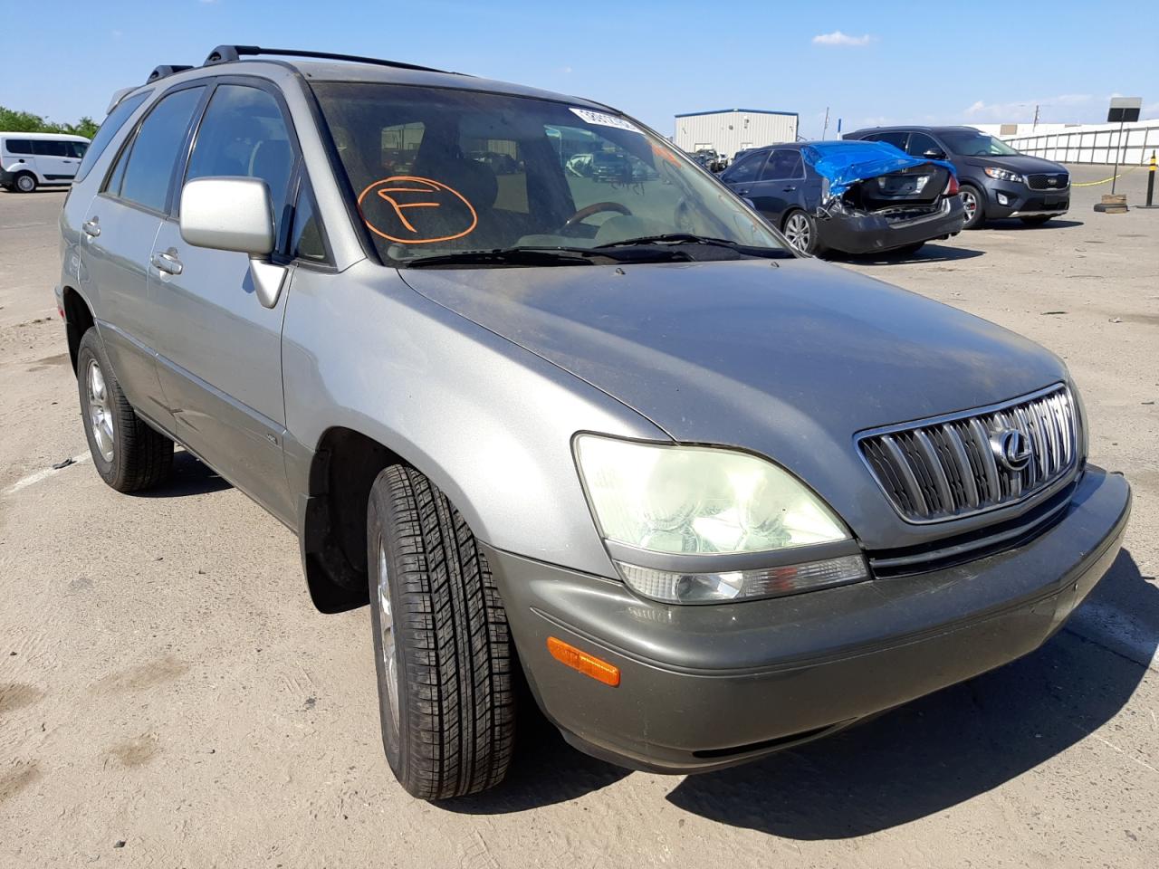 LEXUS RX 300 2003 with VIN JTJHF10U230293492 - Photo from auction