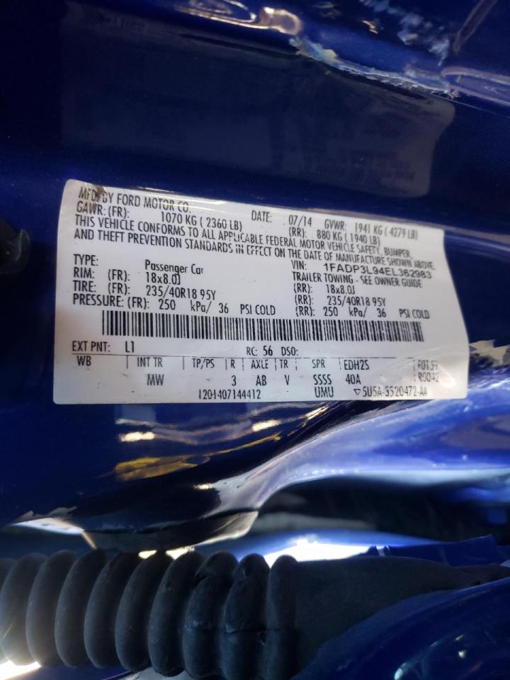 صورة رقم 10 من المزاد - 2014 FORD FOCUS ST مع VIN 1FADP3L94EL362983