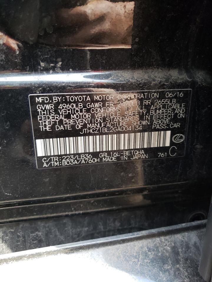 Photo 10 from auction – 2016 LEXUS GS 350 with VIN JTHCZ1BL2GA004134