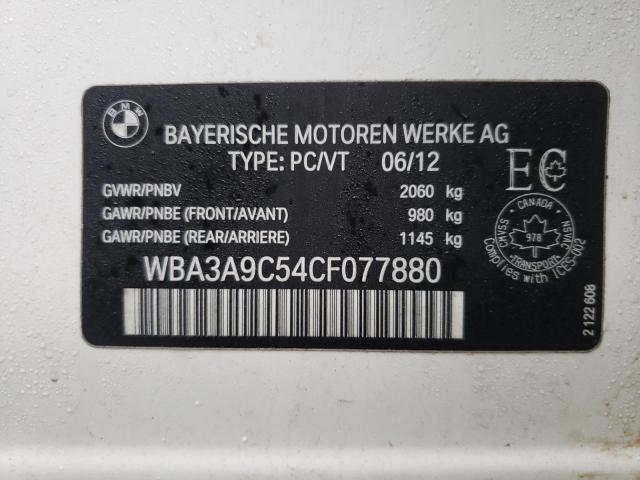 Photo 10 from auction – 2012 BMW 335 I with VIN WBA3A9C54CF077880