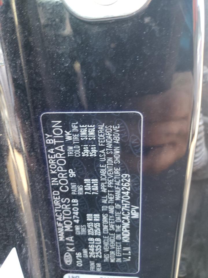 Photo 10 from auction – 2017 KIA SPORTAGE E with VIN KNDPNCAC7H7042629