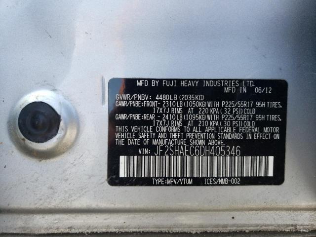 Photo 10 from auction – 2013 SUBARU FORESTER L with VIN JF2SHAEC6DH405346