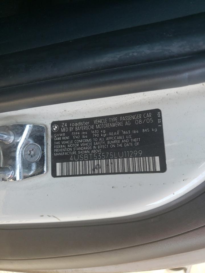 Photo 10 from auction – 2005 BMW Z4 3.0 with VIN 4USBT53575LU11299