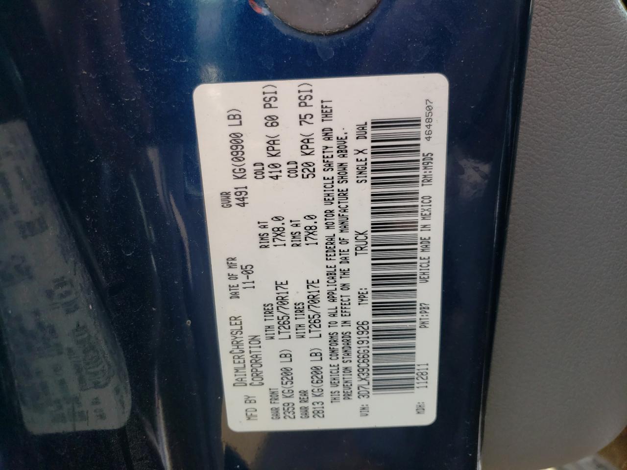 Photo 10 from auction – 2006 DODGE RAM 3500 with VIN 3D7LX39C66G191926