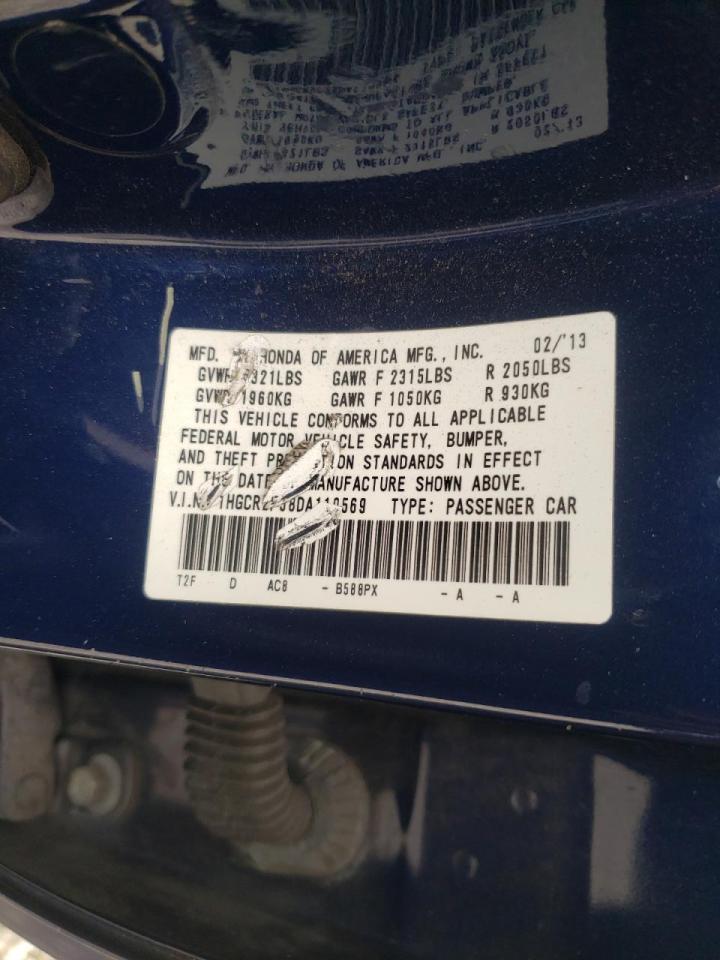 Photo 10 from auction – 2013 HONDA ACCORD SPO with VIN 1HGCR2F58DA110569