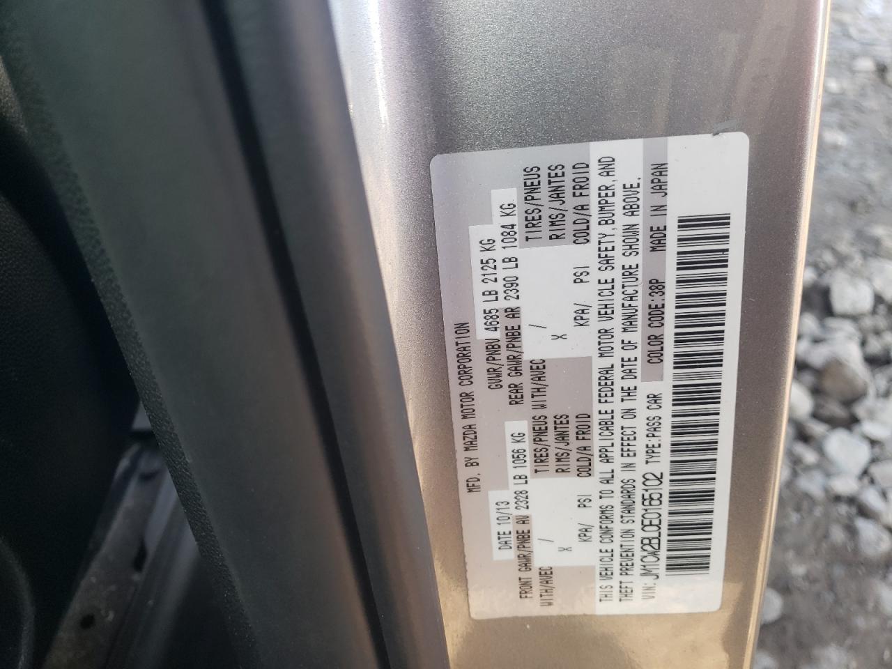Photo 10 from auction – 2014 MAZDA 5 SPORT with VIN JM1CW2BL0E0165102