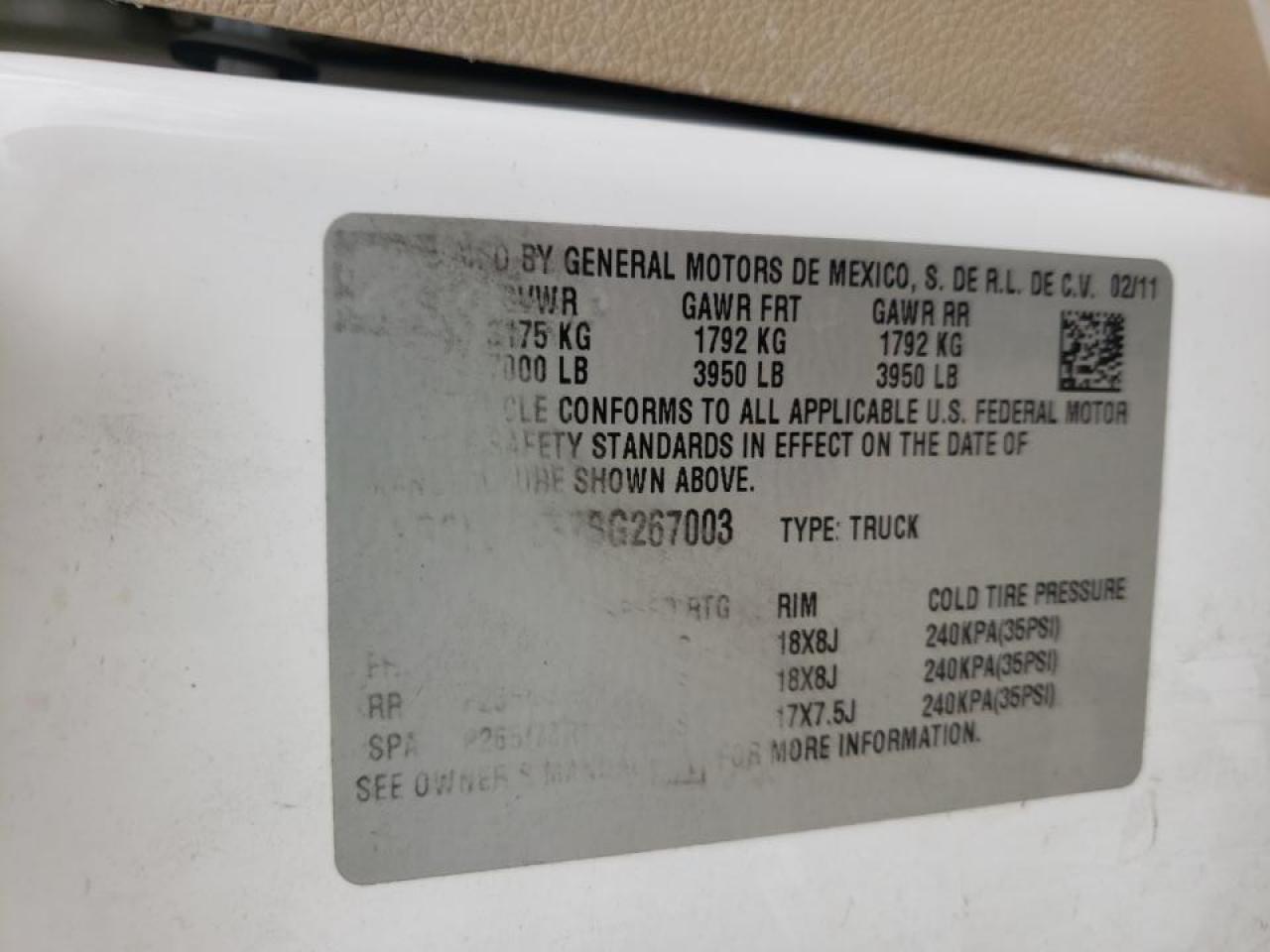 Photo 10 from auction – 2011 CHEVROLET SILVERADO with VIN 3GCPKTE37BG267003