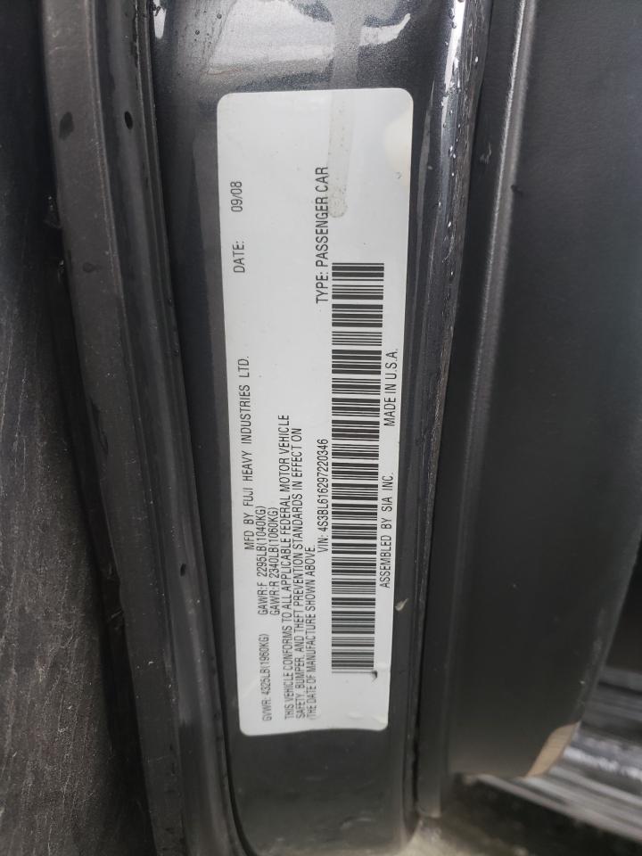 Photo 10 from auction – 2009 SUBARU LEGACY 2.5 with VIN 4S3BL616297220346
