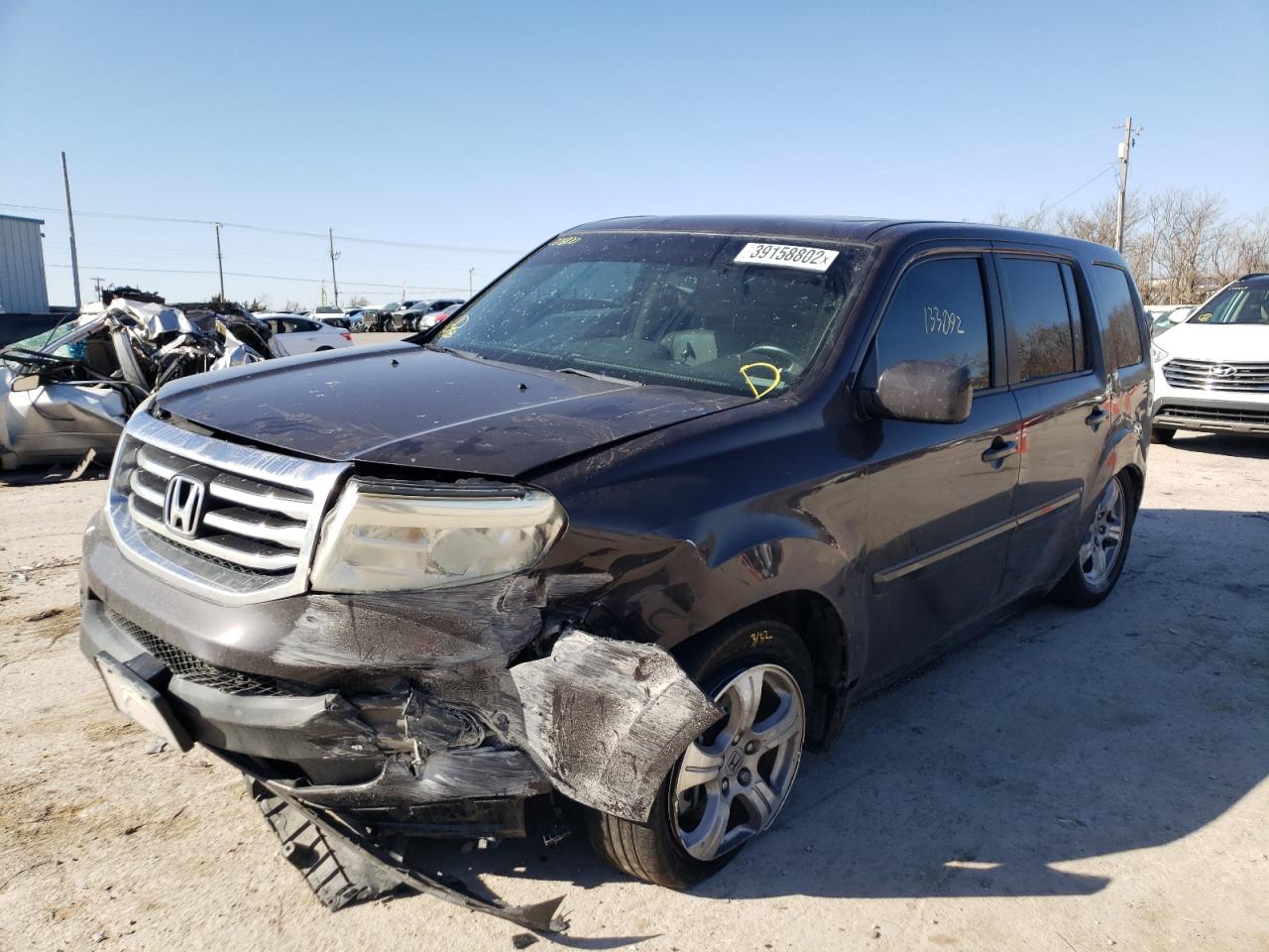 Photo 2 from auction – 2012 HONDA PILOT EXL with VIN 5FNYF4H54CB008200