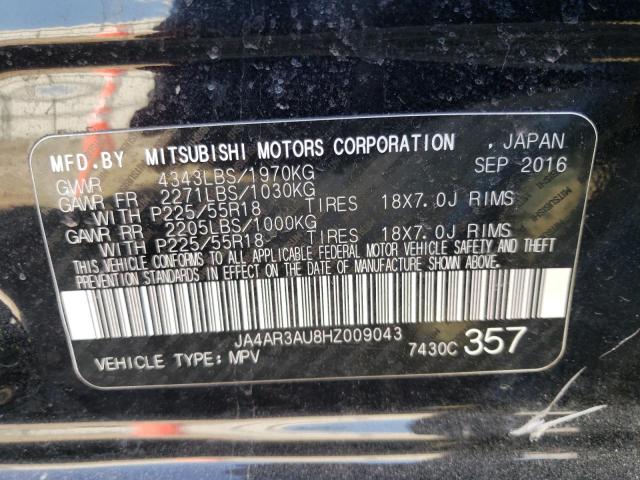 Photo 10 from auction – 2017 MITSUBISHI OUTLANDER with VIN JA4AR3AU8HZ009043