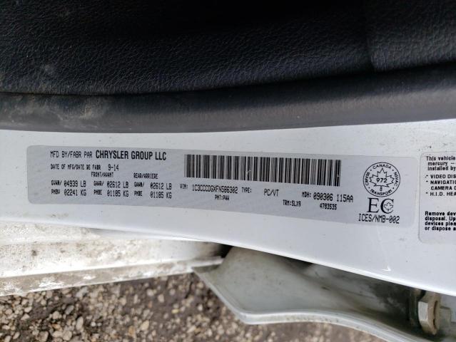 Photo 10 from auction – 2015 CHRYSLER 200 S with VIN 1C3CCCDGXFN586302