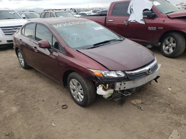 Photo 1 from auction – 2012 HONDA CIVIC LX with VIN 19XFB2F59CE036543