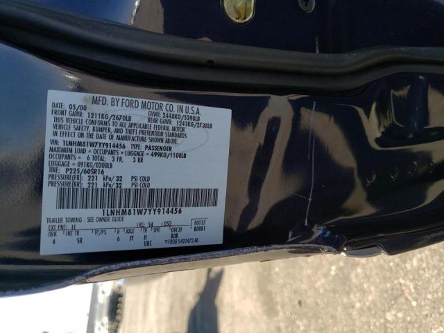 Photo 10 from auction – 2000 LINCOLN TOWN CAR E with VIN 1LNHM81W7YY914456