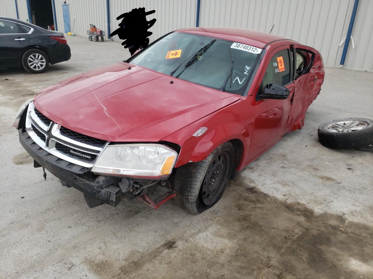 Photo 2 from auction – 2012 DODGE AVENGER SX with VIN 1C3CDZCB0CN153671
