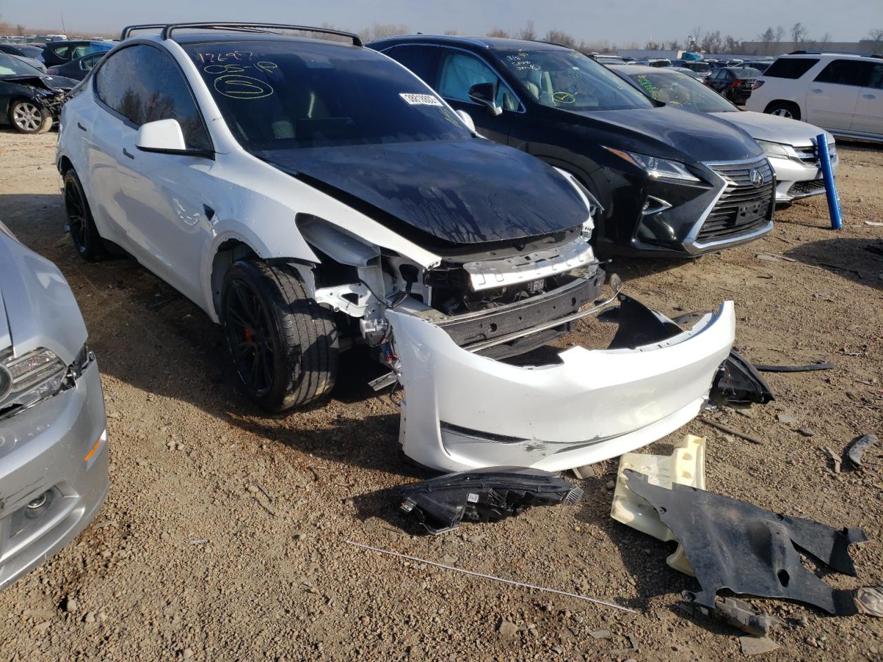 TESLA MODEL Y 2021 with VIN 5YJYGDEE1MF145016 - Photo from auction