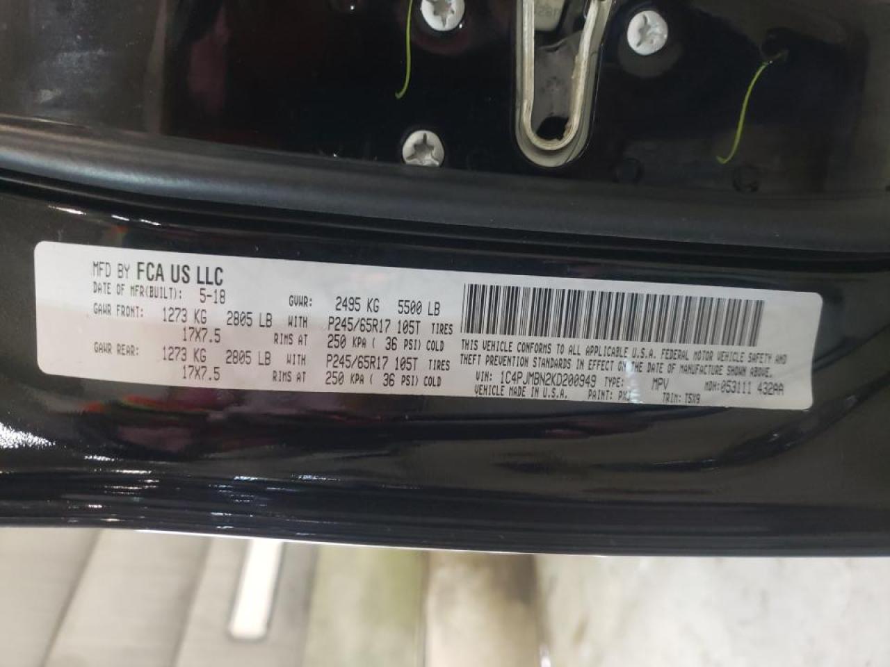 Photo 10 from auction – 2019 JEEP CHEROKEE T with VIN 1C4PJMBN2KD200949