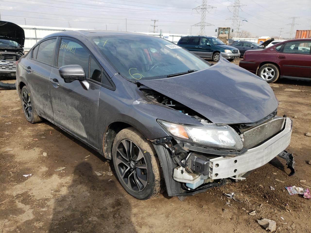 HONDA CIVIC EX 2014 with VIN 19XFB2F83EE048698 - Photo from auction