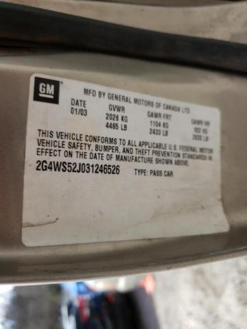 Photo 10 from auction – 2003 BUICK CENTURY with VIN 2G4WS52J031246526