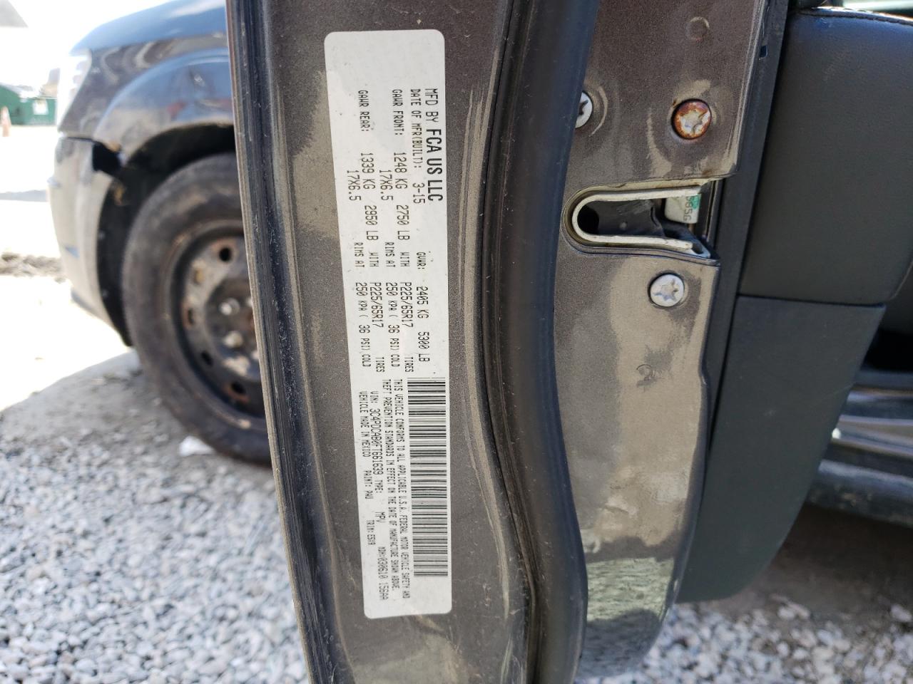 Photo 10 from auction – 2015 DODGE JOURNEY SE with VIN 3C4PDCAB0FT661639