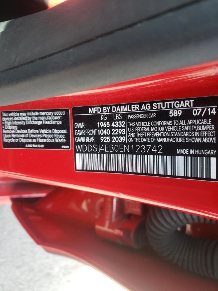 Photo 10 from auction – 2014 MERCEDES-BENZ CLA 250 with VIN WDDSJ4EB0EN123742