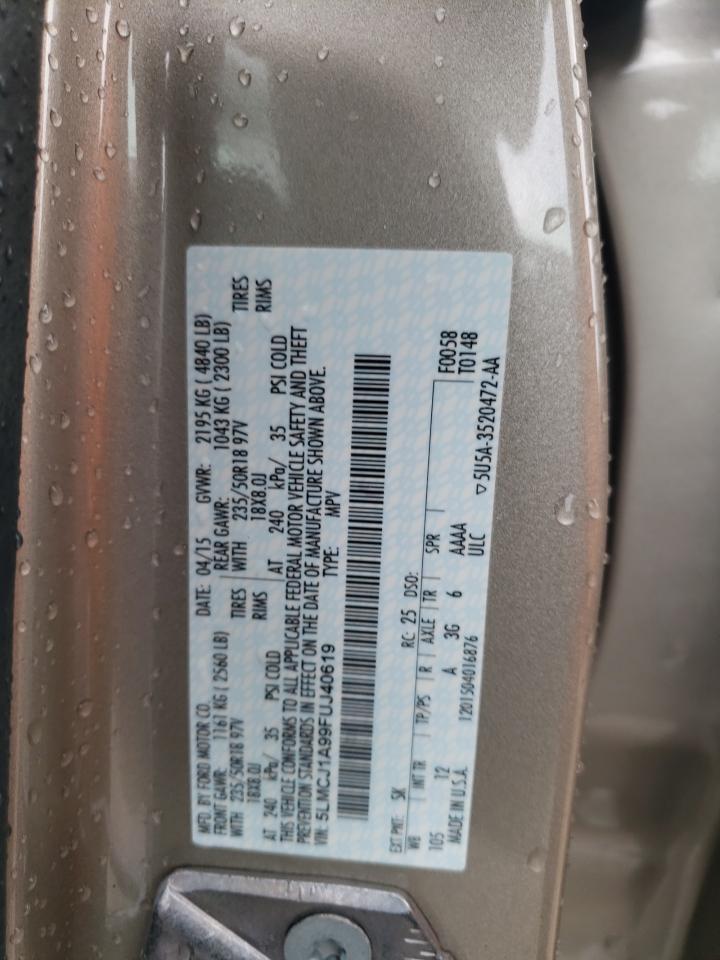 Photo 10 from auction – 2015 LINCOLN MKC with VIN 5LMCJ1A99FUJ40619