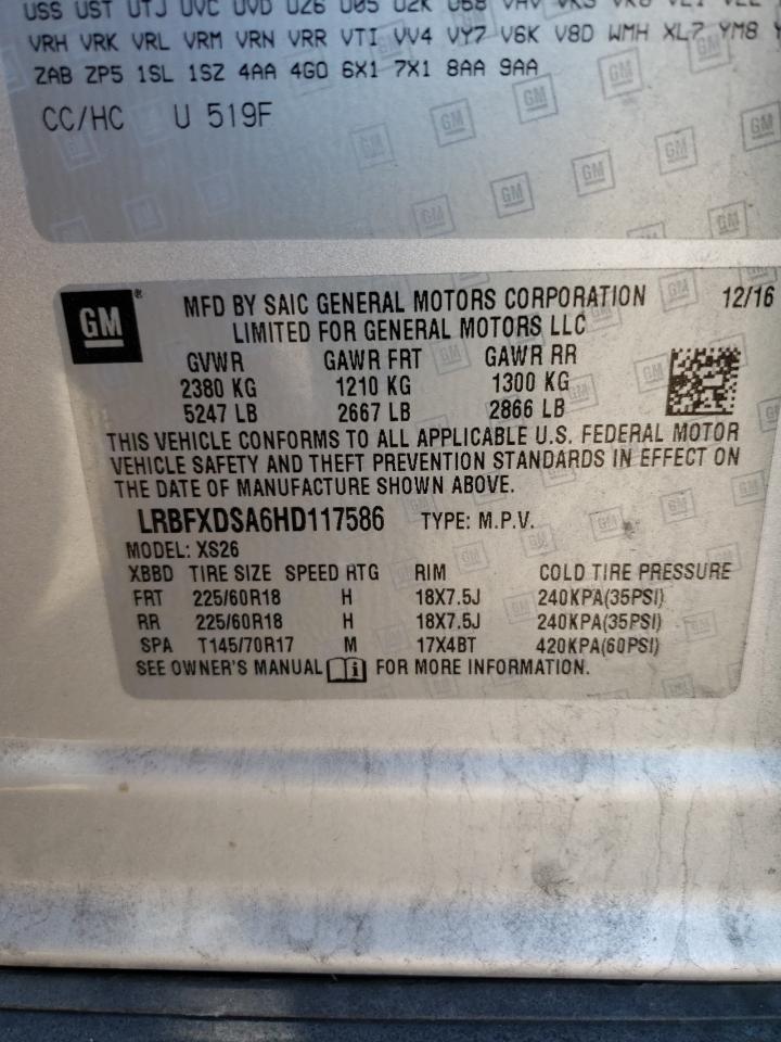 Photo 10 from auction – 2017 BUICK ENVISION E with VIN LRBFXDSA6HD117586