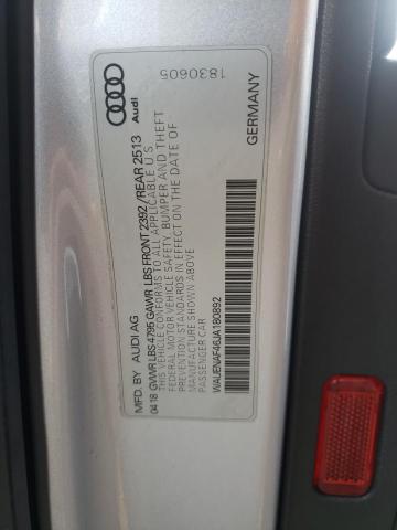 Photo 10 from auction – 2018 AUDI A4 PREMIUM with VIN WAUENAF46JA180892