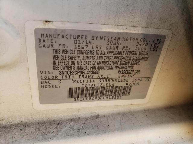Photo 10 from auction – 2014 NISSAN VERSA NOTE with VIN 3N1CE2CP0EL413505